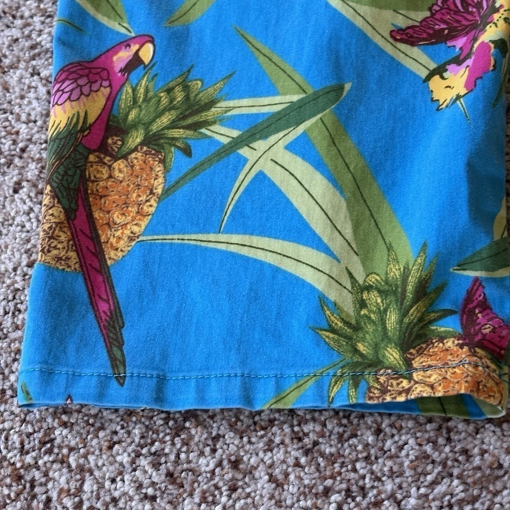 Vintage Bill Blass Jeans Tropical Capri Pants Size 14 Parrot Pineapple Print 🦜 - Picture 13 of 15